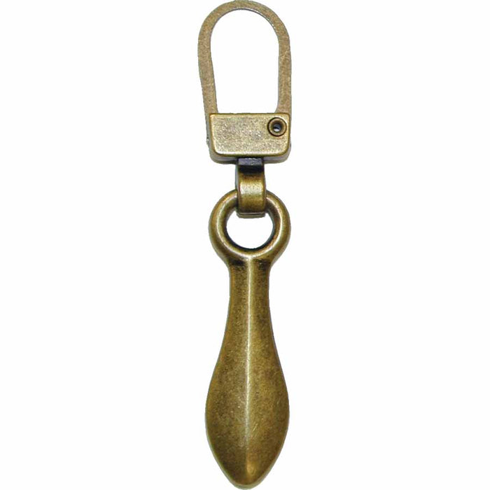 ZIPPER PULL - TEARDROP GOLD