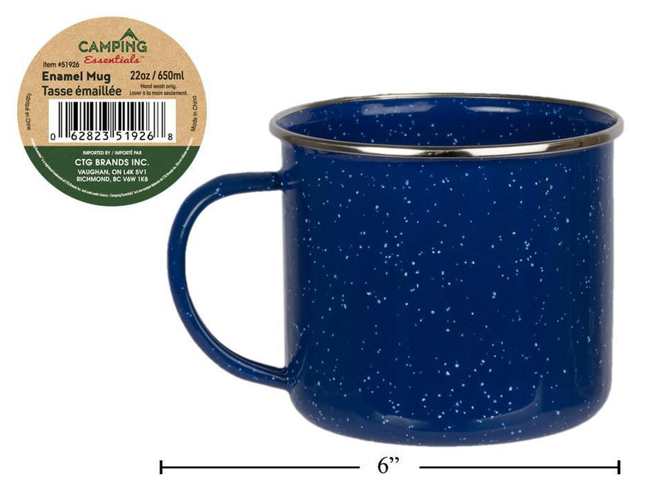 CAMPING 22 OZ ENAMEL CUP-BLUE