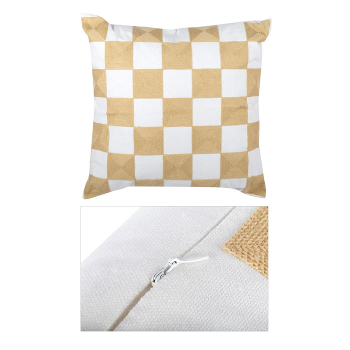 CHECKERED CUSHION 18X18INCH