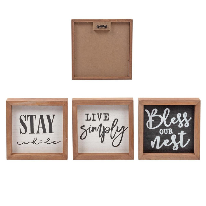 FARMHOUSE WOOD SQUARE SIGN
