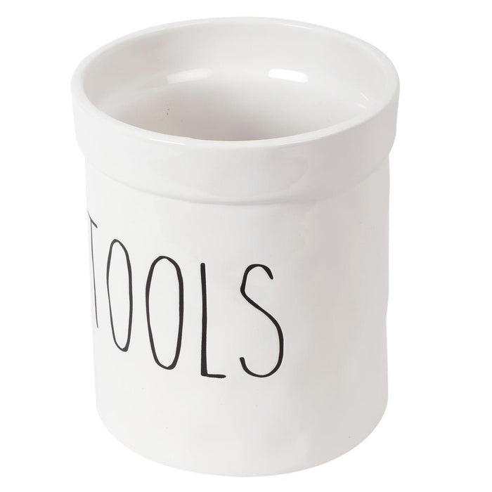 MODERN FARMHOUSE 'TOOLS' CERAMIC UTENSIL HOLDER