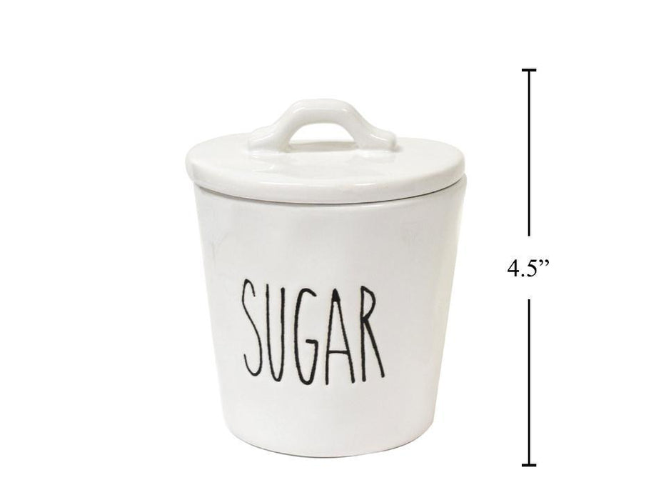 MODERN FARMHOUSE CERAMIC SUGAR CONTAINER