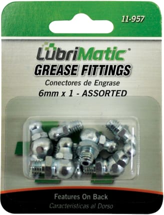 LUBRIMATIC 11-957 GREASE FITTING ASSORTMENT, M6 X 1