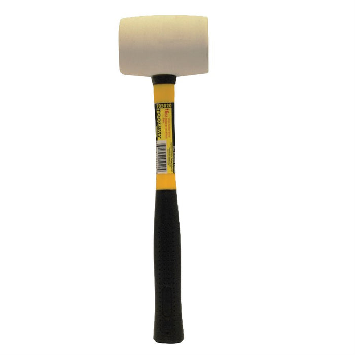 RUBBER MALLET WITH FIBERGLASS MALLET