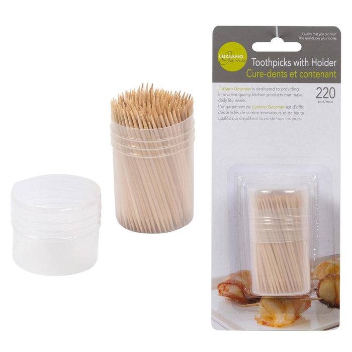 TOOTHPICKS WITH HOLDER 220 PCS