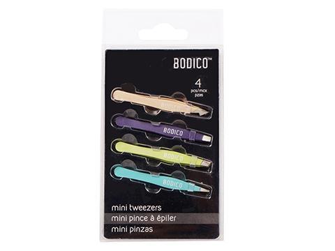 BODICO MINI TWEEZERS, 4 PCS
