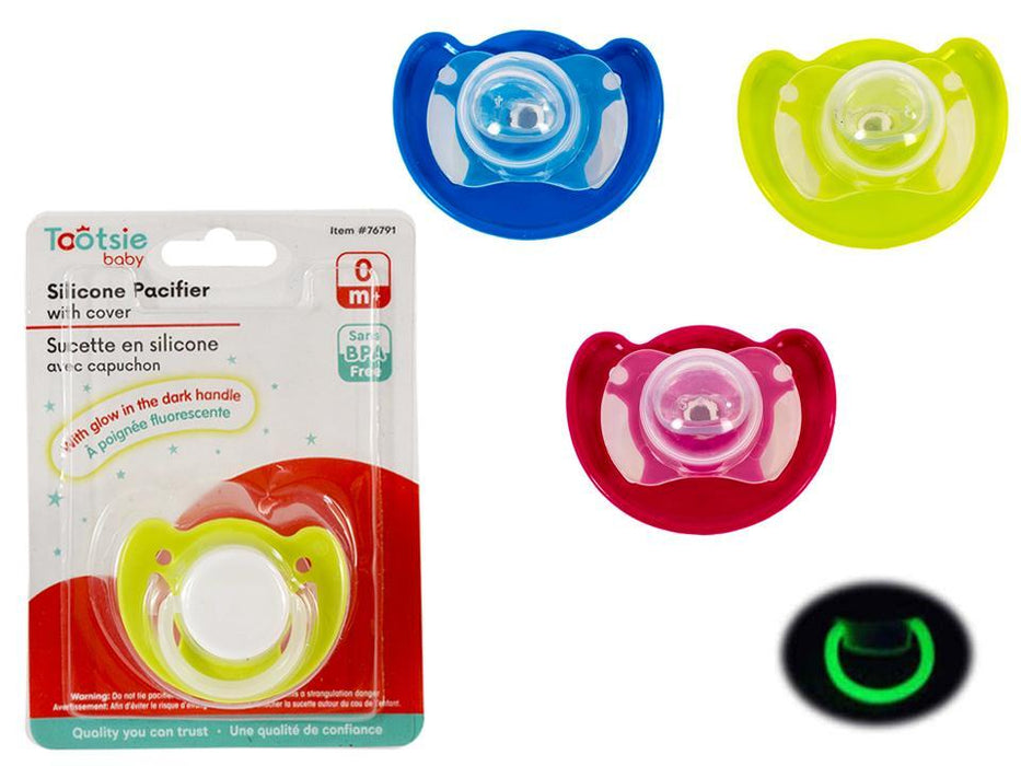 TOOTSIE BABY, SILICONE PACIFIER WITH COVER