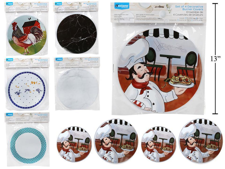 DECORATIVE BURNER COVERS SET OF 4