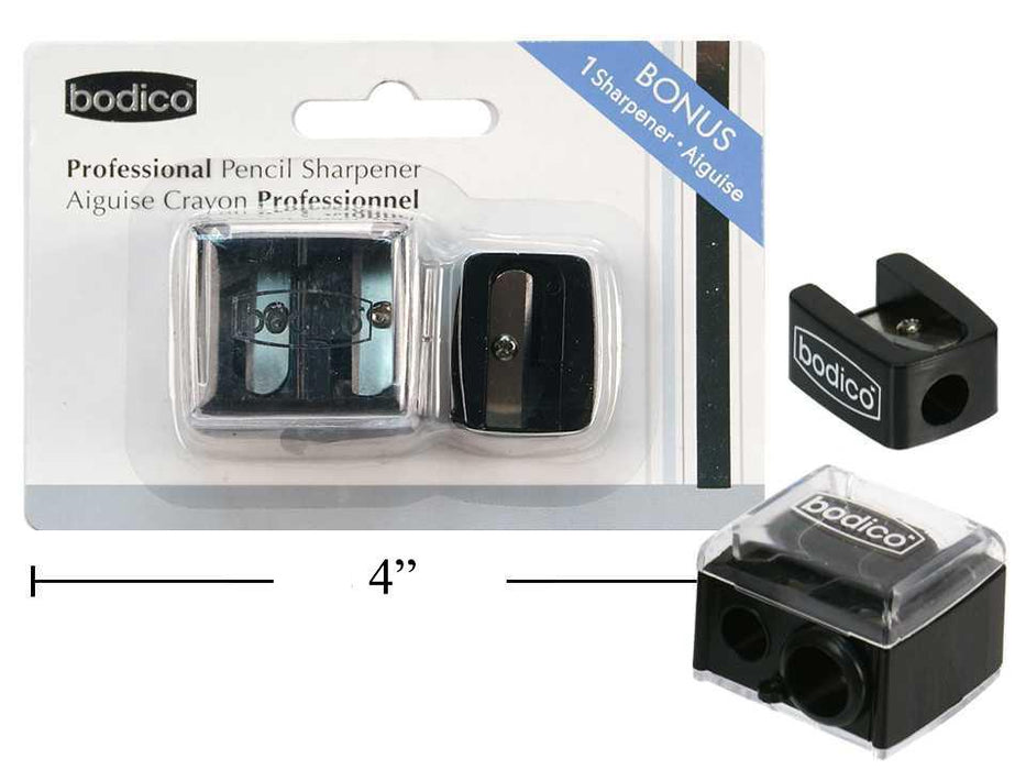 PROFESSIONAL PENCIL SHARPENER, MULTI-SIZES - 2 PCS