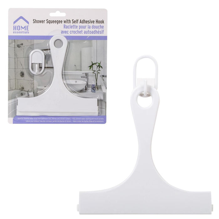 SHOWER SQUEEGEE WITH SELF ADHESIVE HOOK