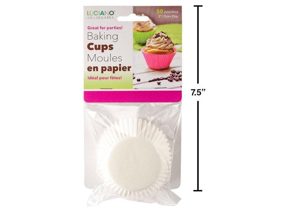 BAKING PAPER CUPS WHITE 2'' 50 PCS SINGLE