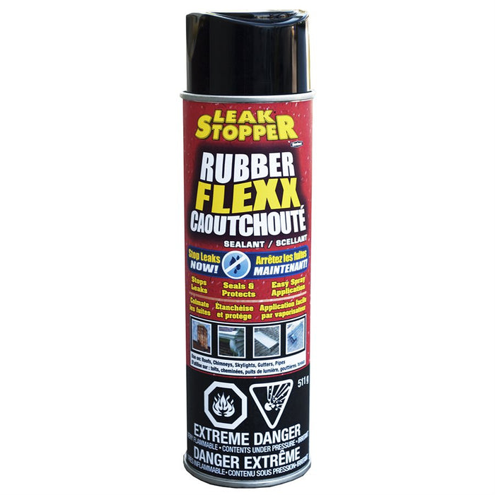 LEAK STOPPER BLACK RUBBER FLEX SPRAY SEALANT & REPAIR 511G