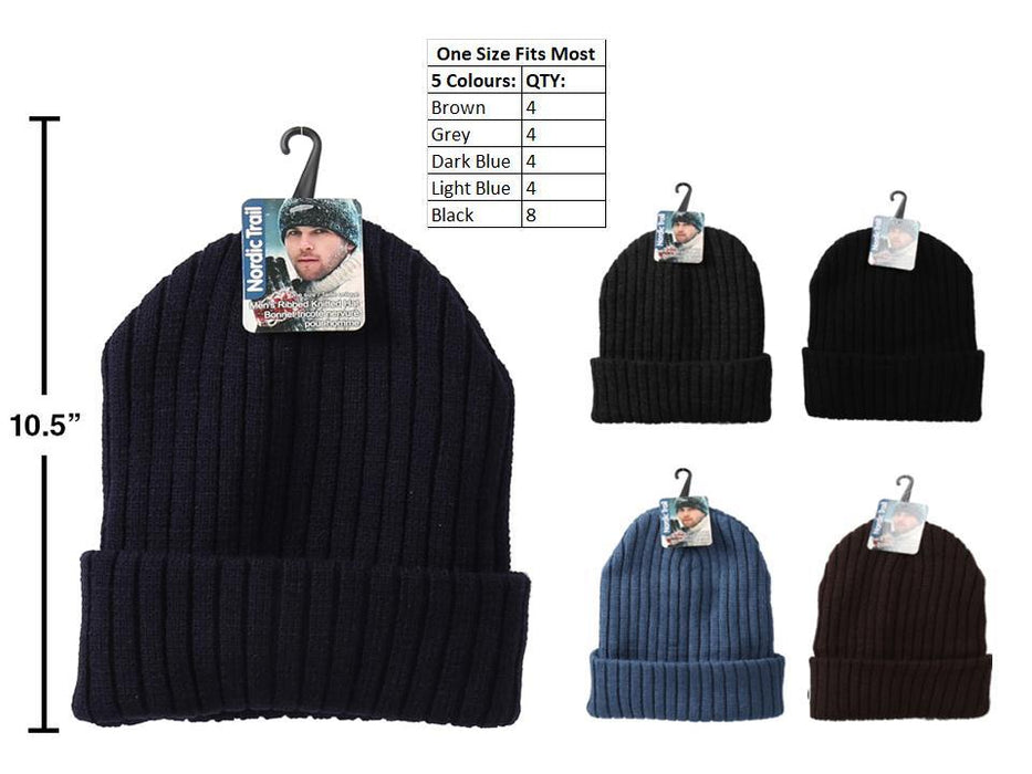 MEN'S RIBBED KNIT HAT