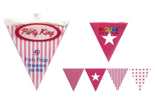 STRIPED PARTY FLAG - 40 PACK