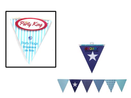 STRIPED PARTY FLAG - 40 PACK