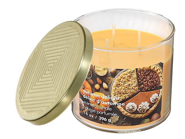 14OZ 3 WICK JAR CANDLE WITH LID