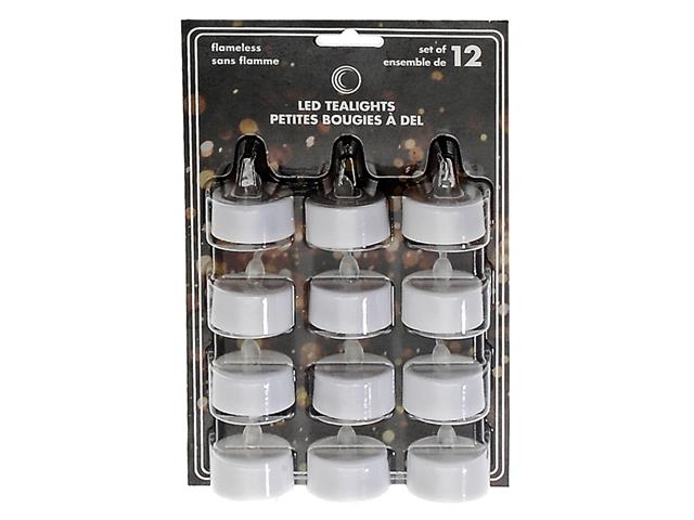LED 12PK WHITE TEALIGHT (WARM LIGHT)