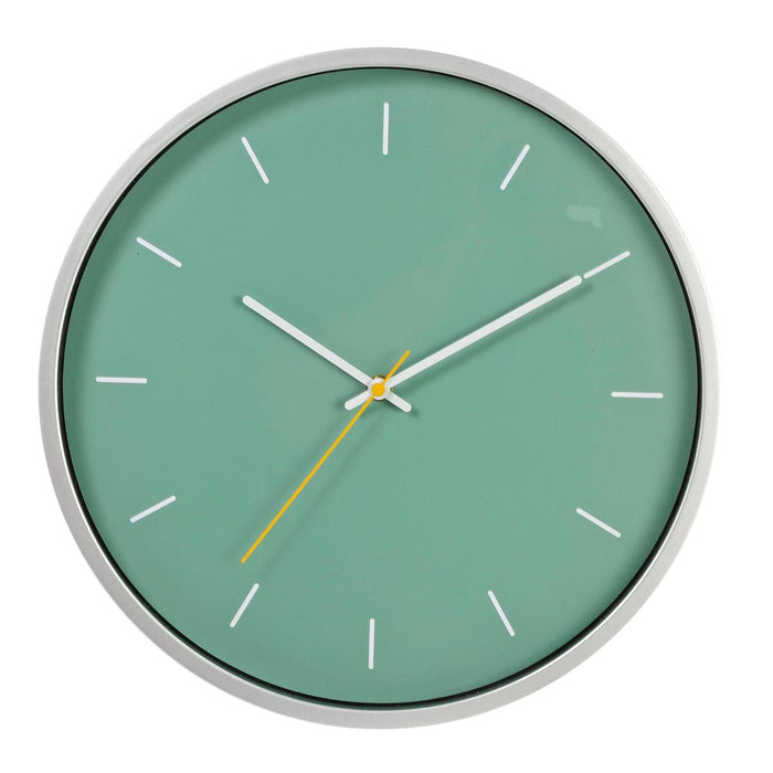 REYES 14'' WALL CLOCK TEAL AND SILVER
