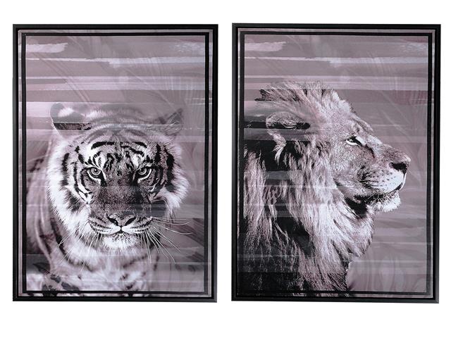 BLACK & WHITE FRAMED CANVAS WALL ART
