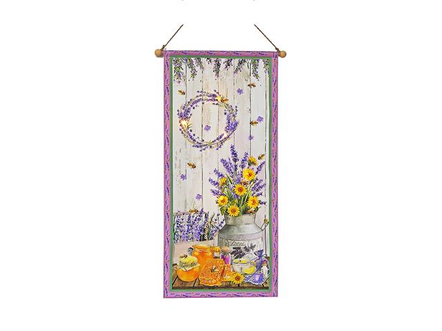 LED VERTICAL BANNER BEES & LAVENDAER