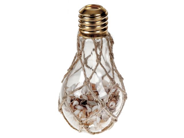 LIGHT BULD WITH SEASHELLS