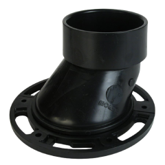 ABS FLOOR FLANGE OFFSET 4IN X 3IN