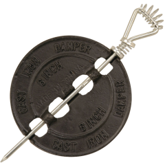 BLACK 24G CAST IRON STOVE DAMPER