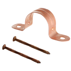 COPPER TUBE CLAMP WITH NAIL