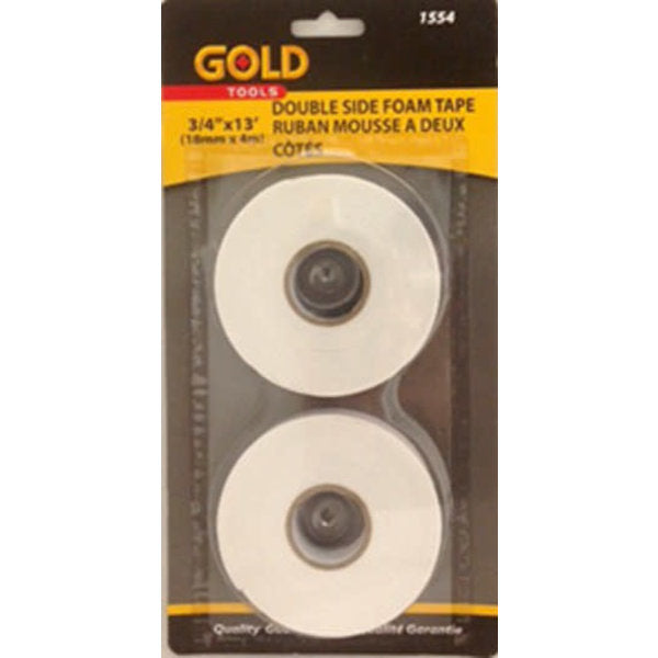 DOUBLE SIDED FOAM TAPE 3/4IN X 13FT