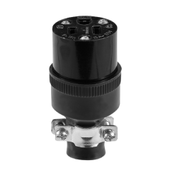 ELECTRICAL GROUNDED CONNECTOR 15A-125V 2-POLE 3-WIRE BLACK