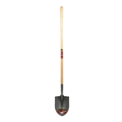ROUND MOUTH SHOVEL 58" LONG WOOD HANDLE