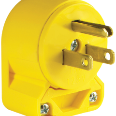 ANGLE PLUG YELLOW 15A