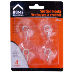 SUCTION METAL HOOKS - 42MM, 4 PCS