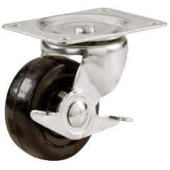 SWIVEL CASTER WITH BRAKE