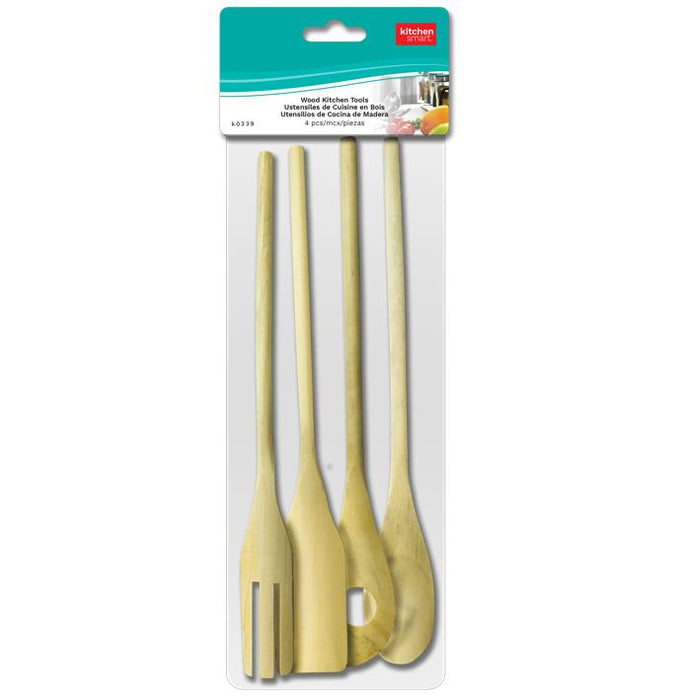 WOOD KITCHEN TOOLS 4 PCS