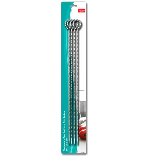 STEEL SKEWERS 14'' - 4 PCS
