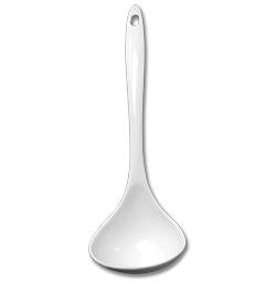 SOUP LADLE, WHITE MELAMINE