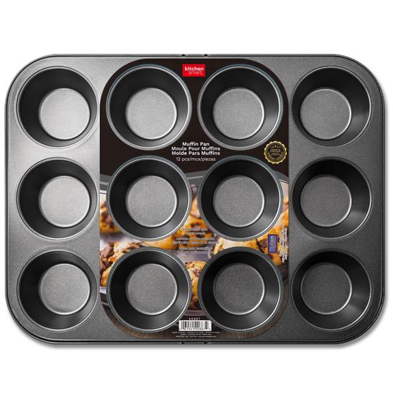 MUFFIN PAN NON-STICK 12 CUPS