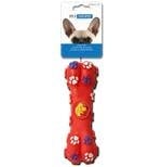 DOG TOY SQUEAKY BONE PAW PRINTS