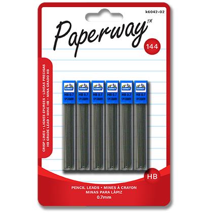 PAPERWAY PENCIL LEADS - 0.7MM 144 PCS