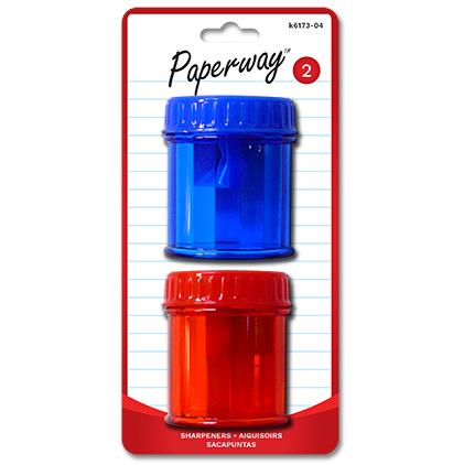 PAPERWAY PENCIL SHARPENERS - 2 PCS RESERVOIR