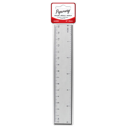 PAPERWAY RULER 6"/15 CM - PLASTIC