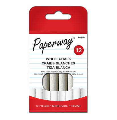 PAPERWAY CHALK - WHITE 12 PCS