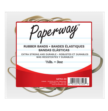 PAPERWAY RUBBER BANDS - 3 OZ.