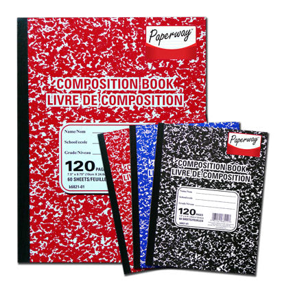 PAPERWAY COMPOSITION BOOK - 60 SHEETS