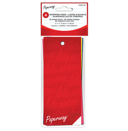 PAPERWAY SHOPPING PADS 3'' X 7'' 4 PCS