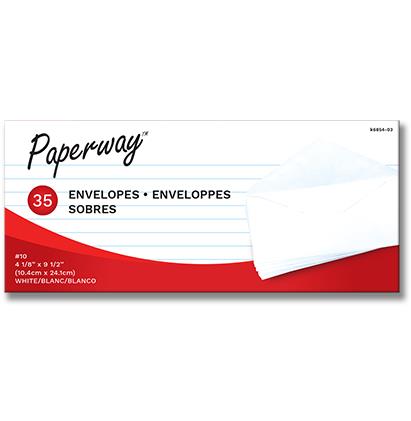 PAPERWAY ENVELOPES # 10, 35 PCS