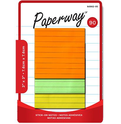 PAPERWAY STICK-ON NOTES - 3IN X 3IN