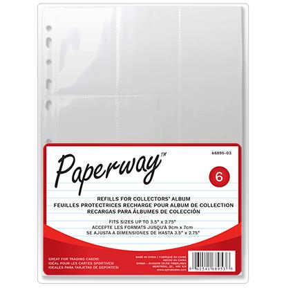 PAPERWAY CARD INSERT SHEETS - 6 PCS