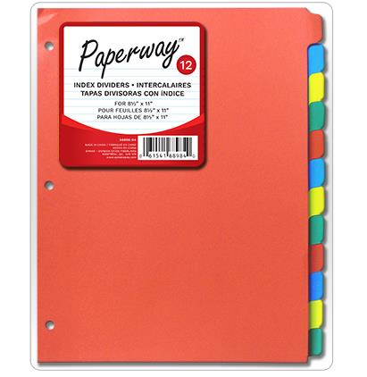 PAPERWAY PLASTIC TAB DIVIDERS -